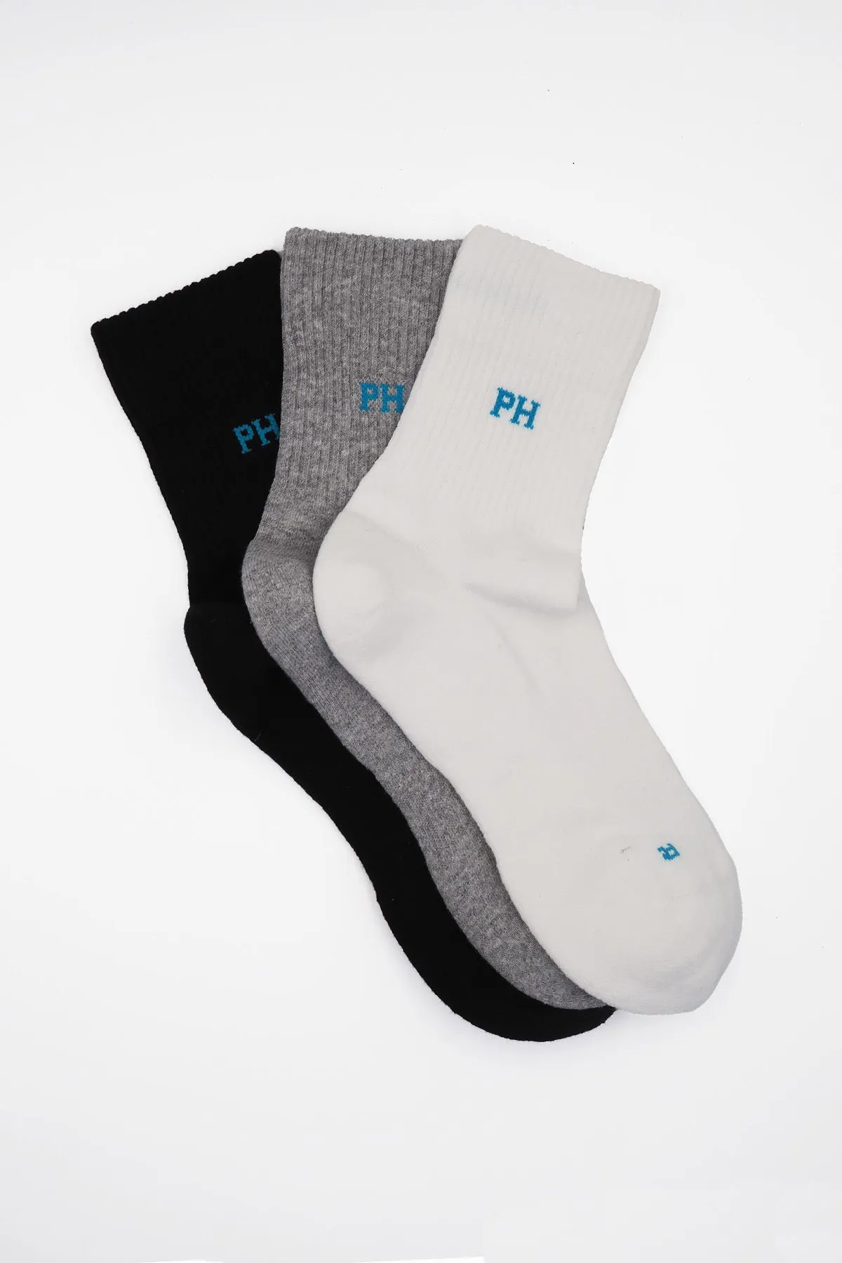 3 Pack Essential Quarter Men's Sport Socks - Mixed