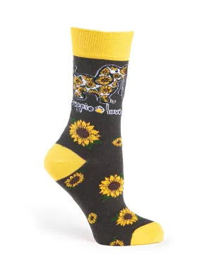 ADULT CREW SOCK, SUNFLOWER PUP