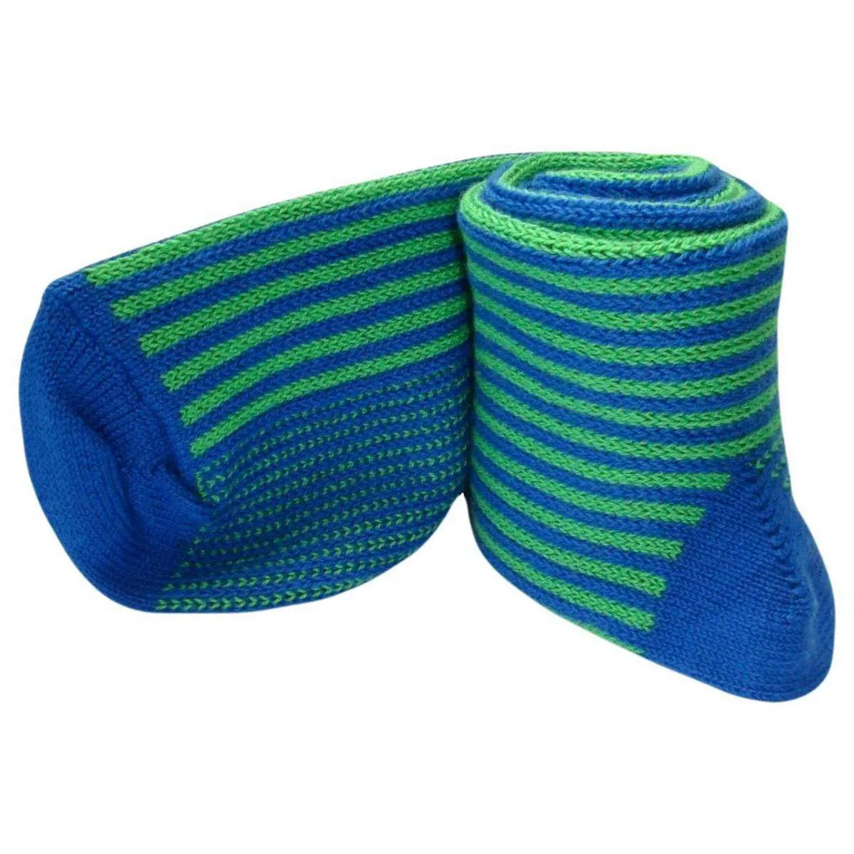 Bassin and Brown Vertical Stripe Socks - Blue/Green