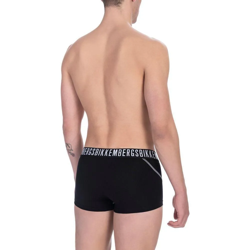 Bikkembergs Black Cotton Men Trunk Pack