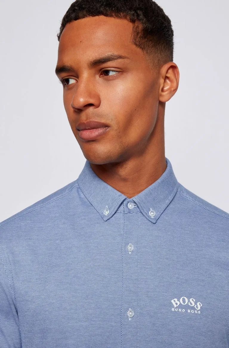 BOSS Biadia_R Short Sleeve Shirt in Bright Blue