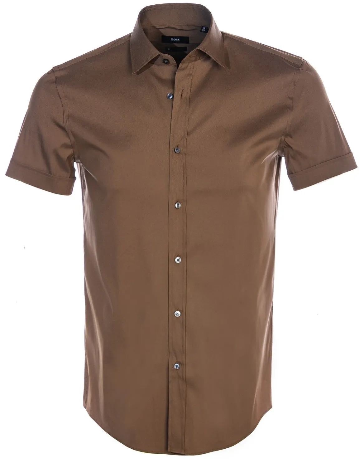 BOSS Jats Short Sleeve Shirt in Tan