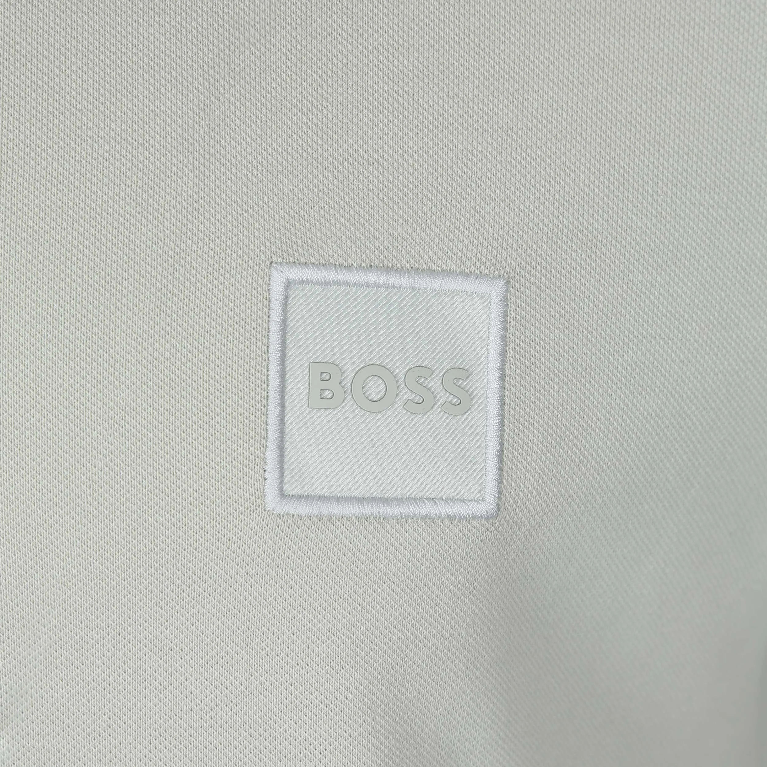 BOSS Passertiplong LS Polo Shirt in Pastel Grey