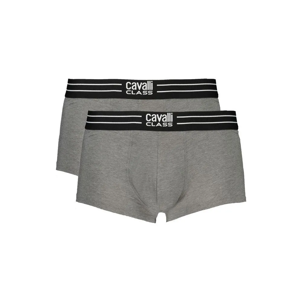 Cavalli Class Gray Cotton Underwear