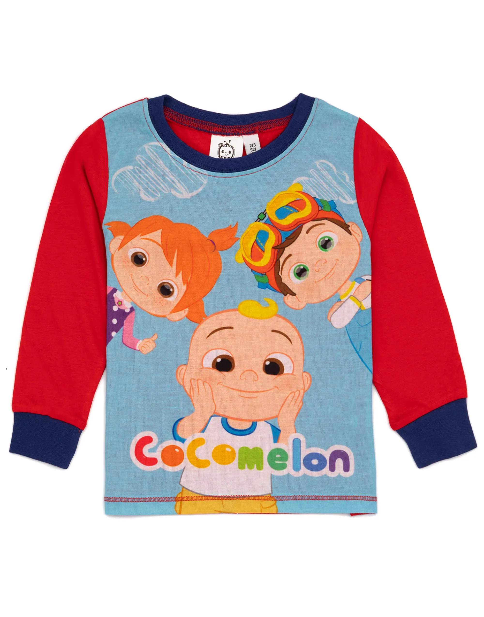 Cocomelon Red Boys Long Sleeve Kids Pyjama Set