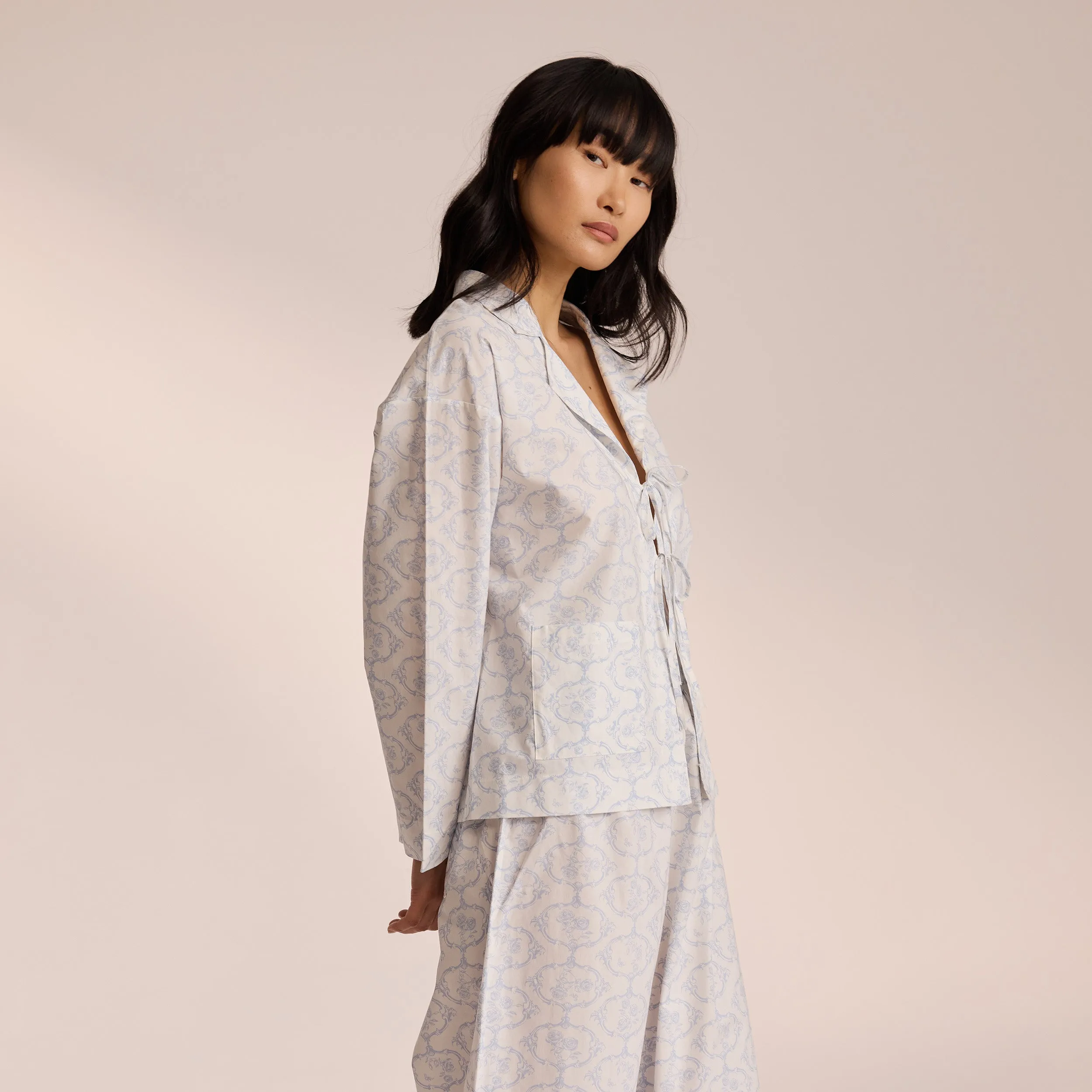 Cotton Pyjama Shirt - Blue