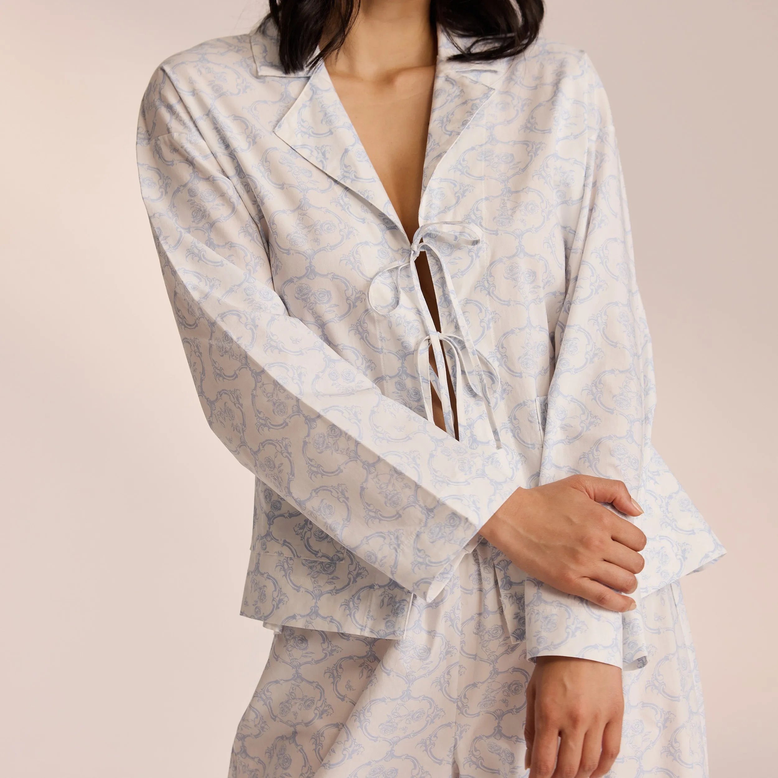 Cotton Pyjama Shirt - Blue