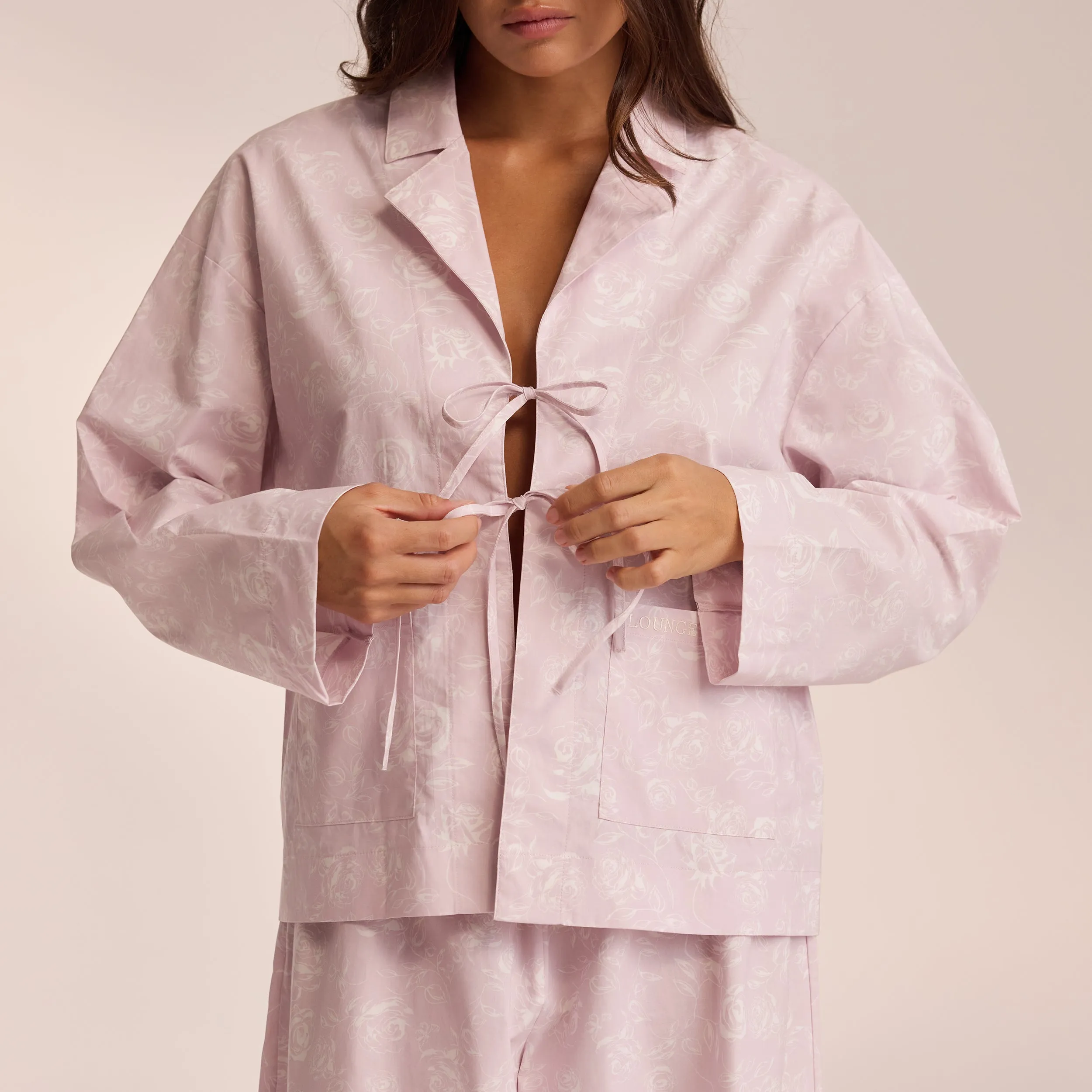 Cotton Pyjama Shirt - Lilac