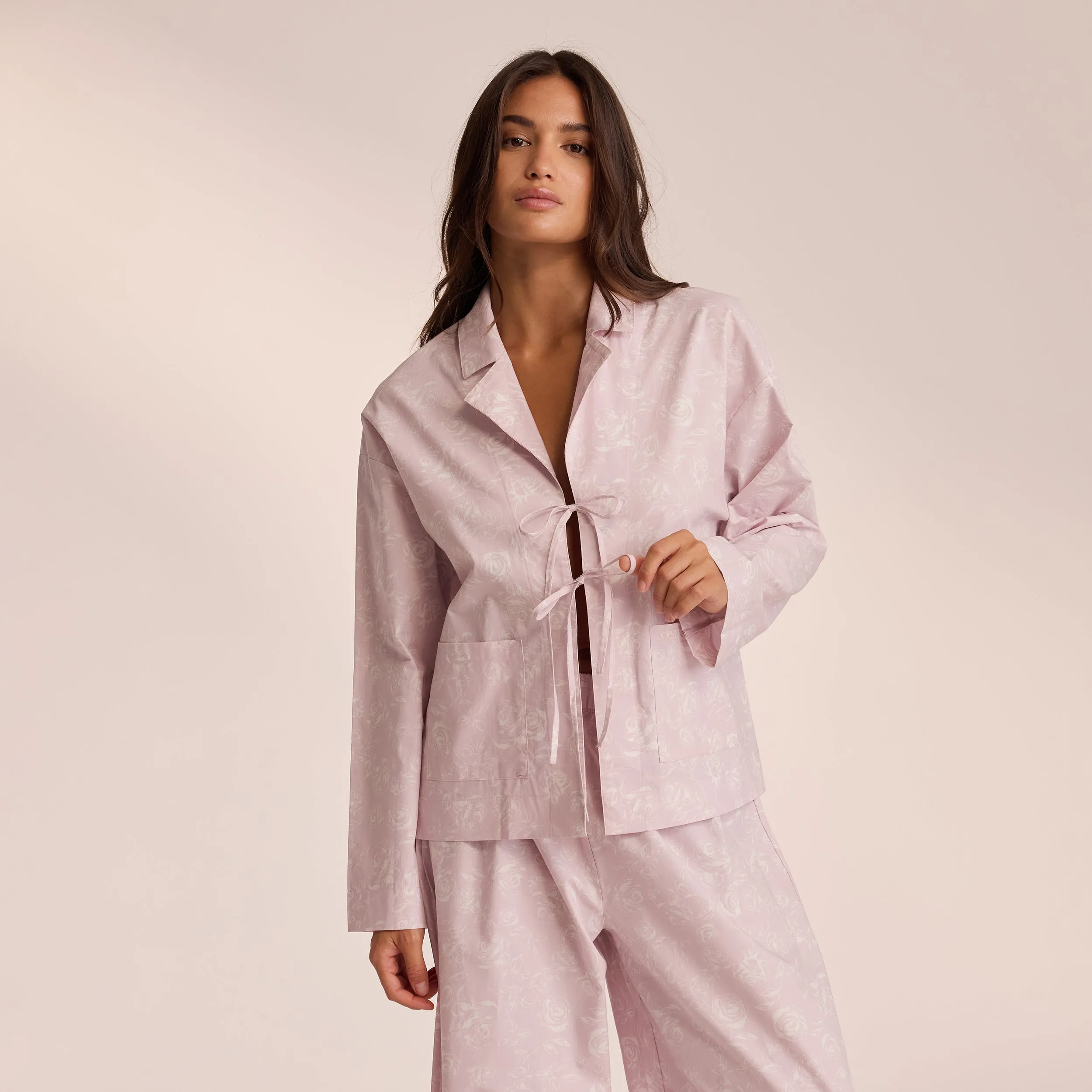 Cotton Pyjama Shirt - Lilac