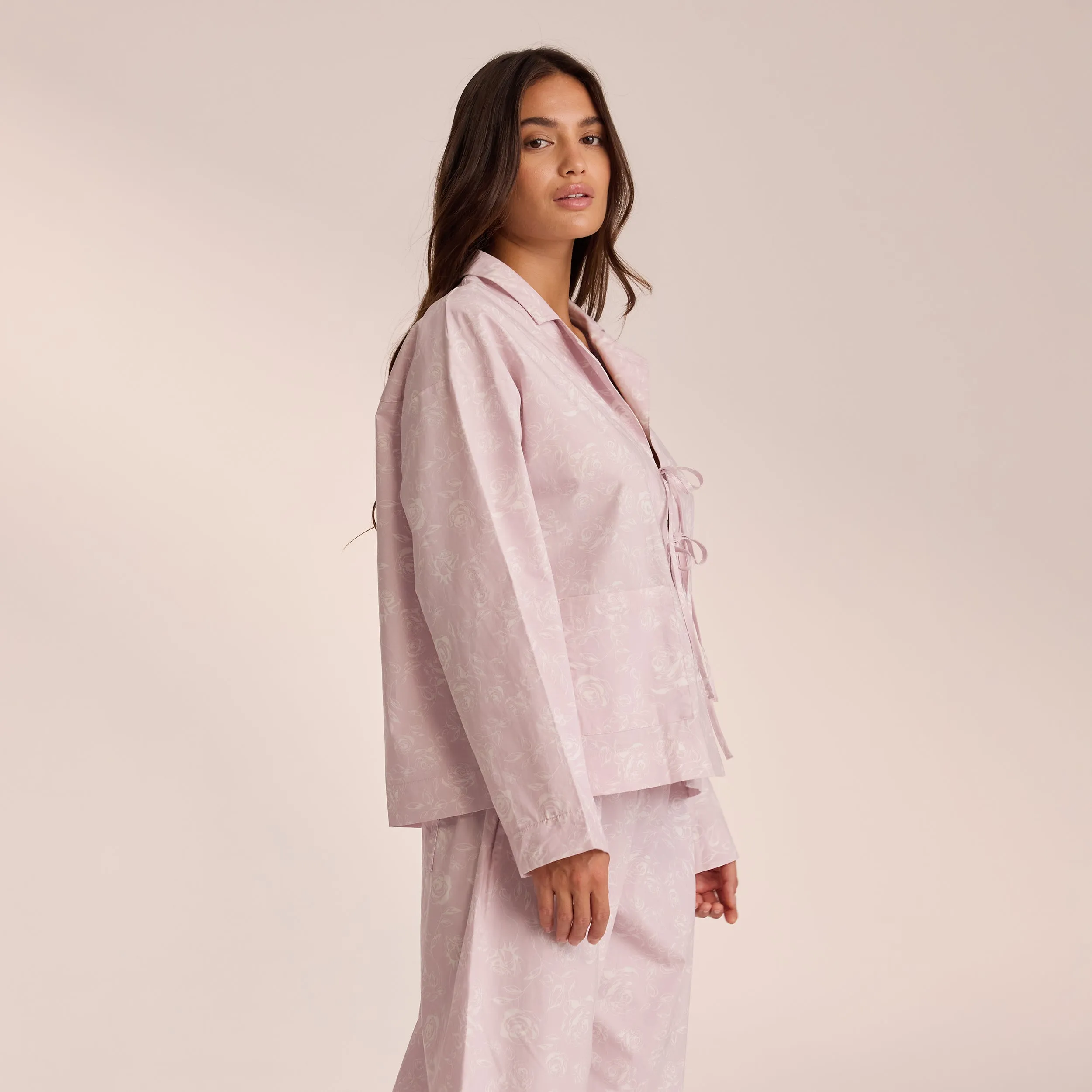 Cotton Pyjama Shirt - Lilac