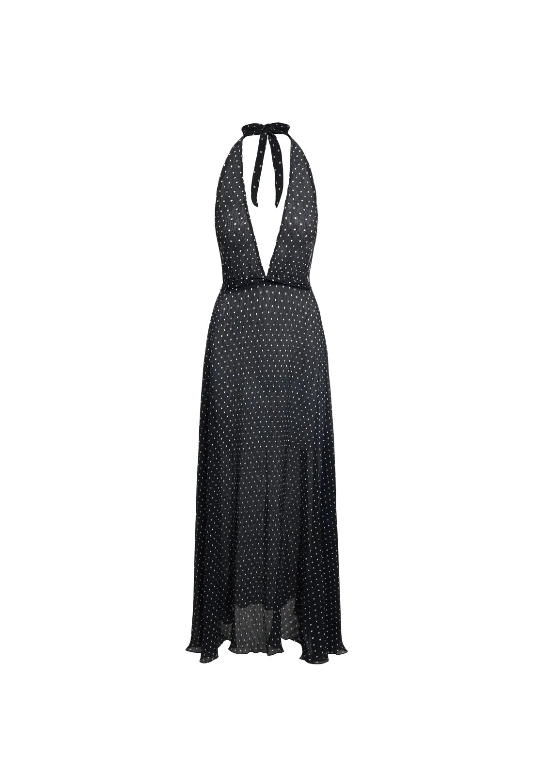 District Maxi Dress - Onyx Polka