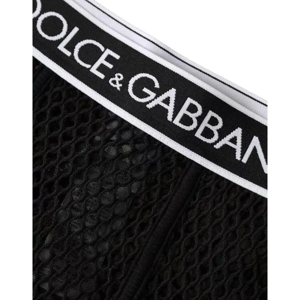 Dolce & Gabbana Black Cotton Stretch Women Cycling Underwear