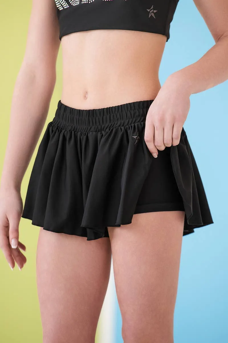 Flowy Athletic Short in Black