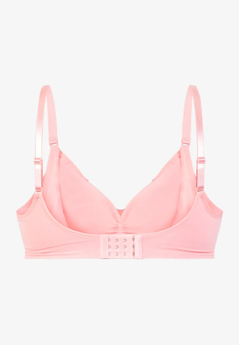 Genesis Two Way Stretch Soft Lounge Bra - Pink