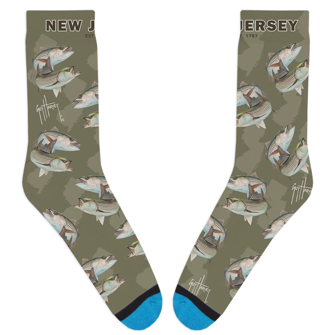 Guy Harvey New Jersey Stripers Socks