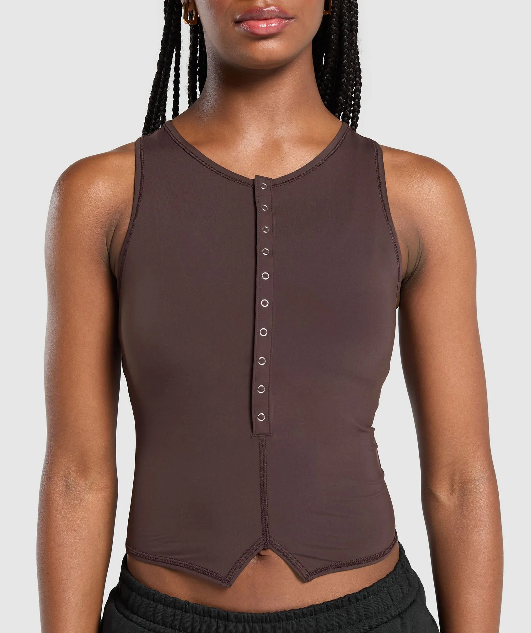 Gymshark Rest Day Shelf Tank - Heritage Brown