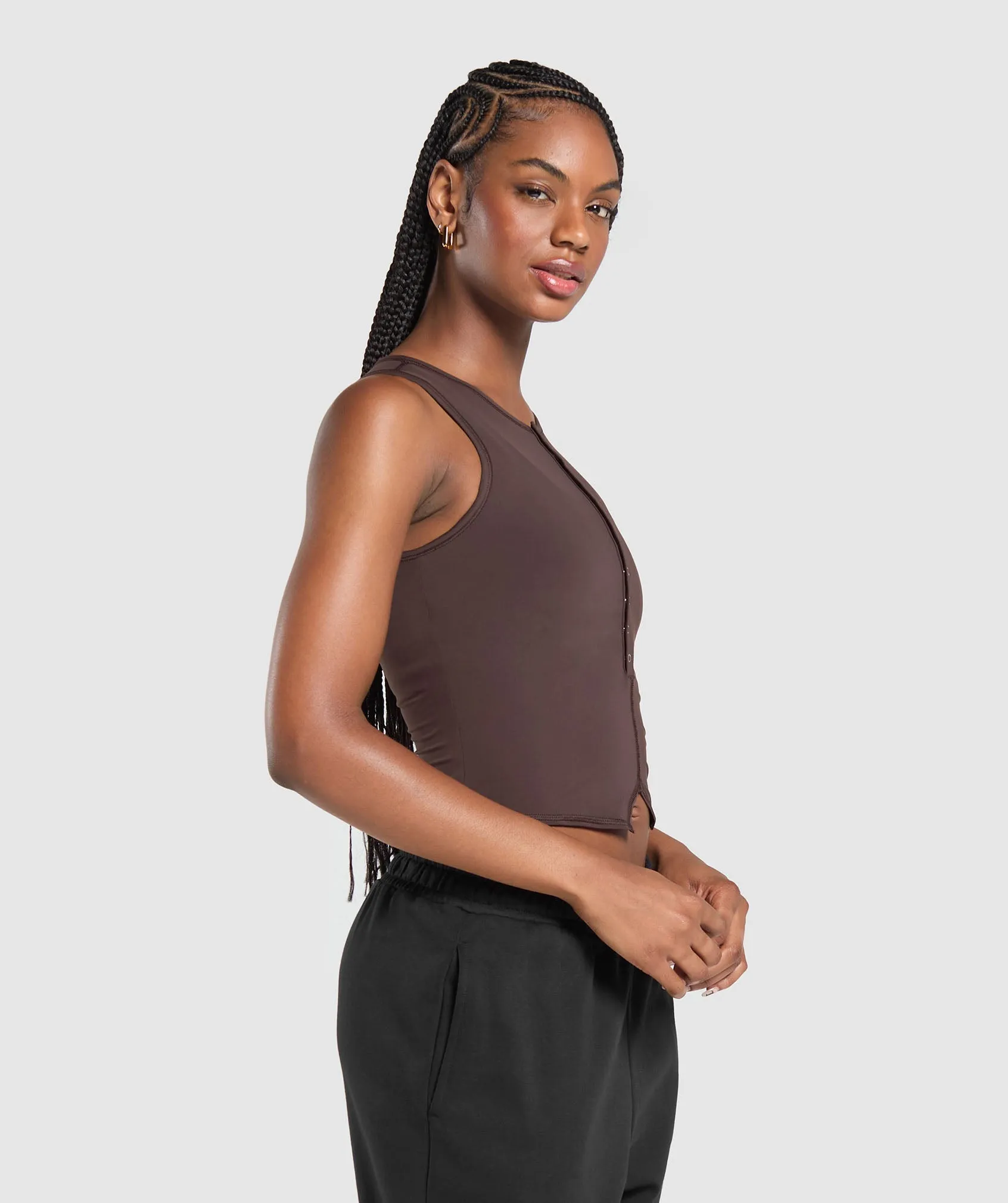 Gymshark Rest Day Shelf Tank - Heritage Brown