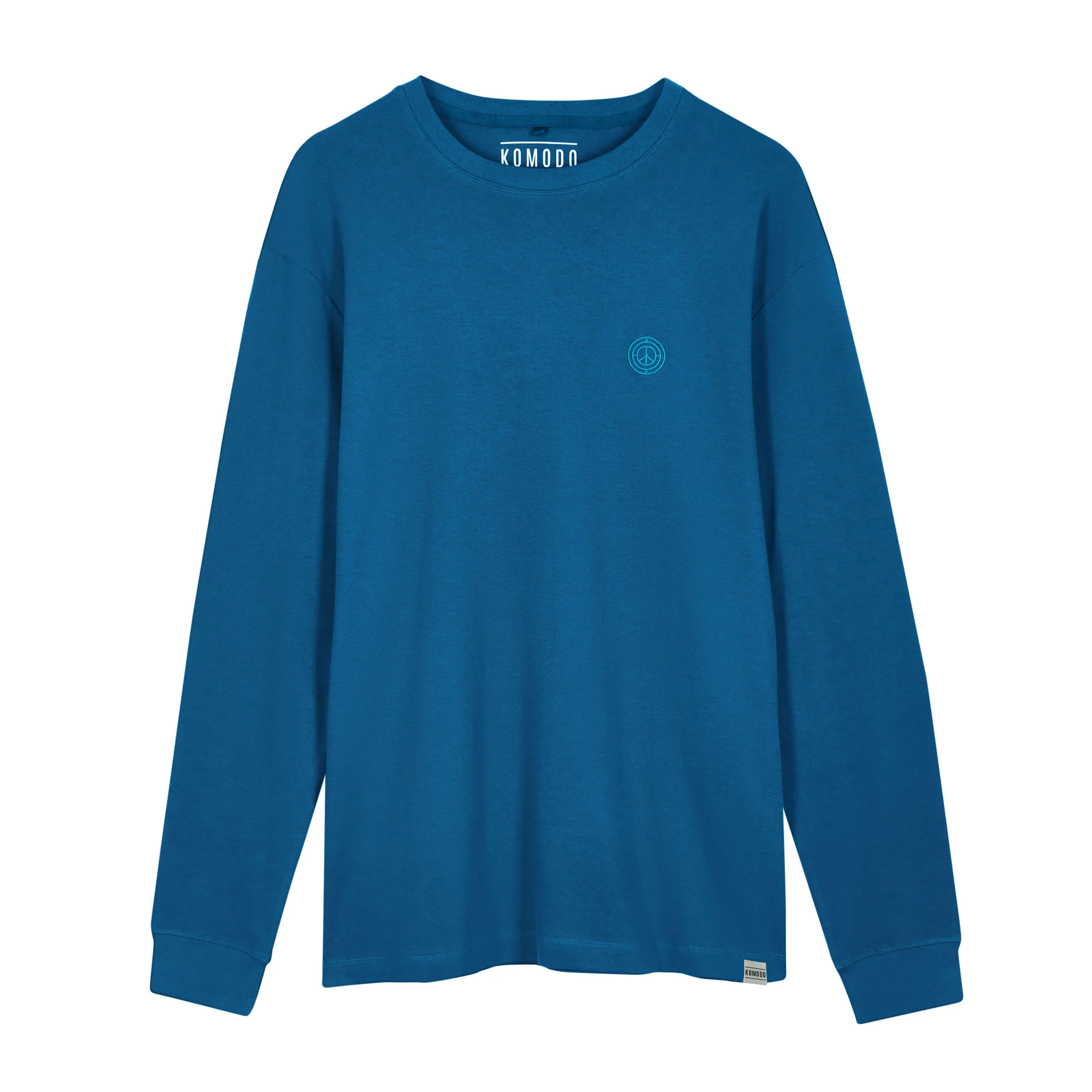 HAKON - Organic Cotton Long Sleeve Tee Teal Blue