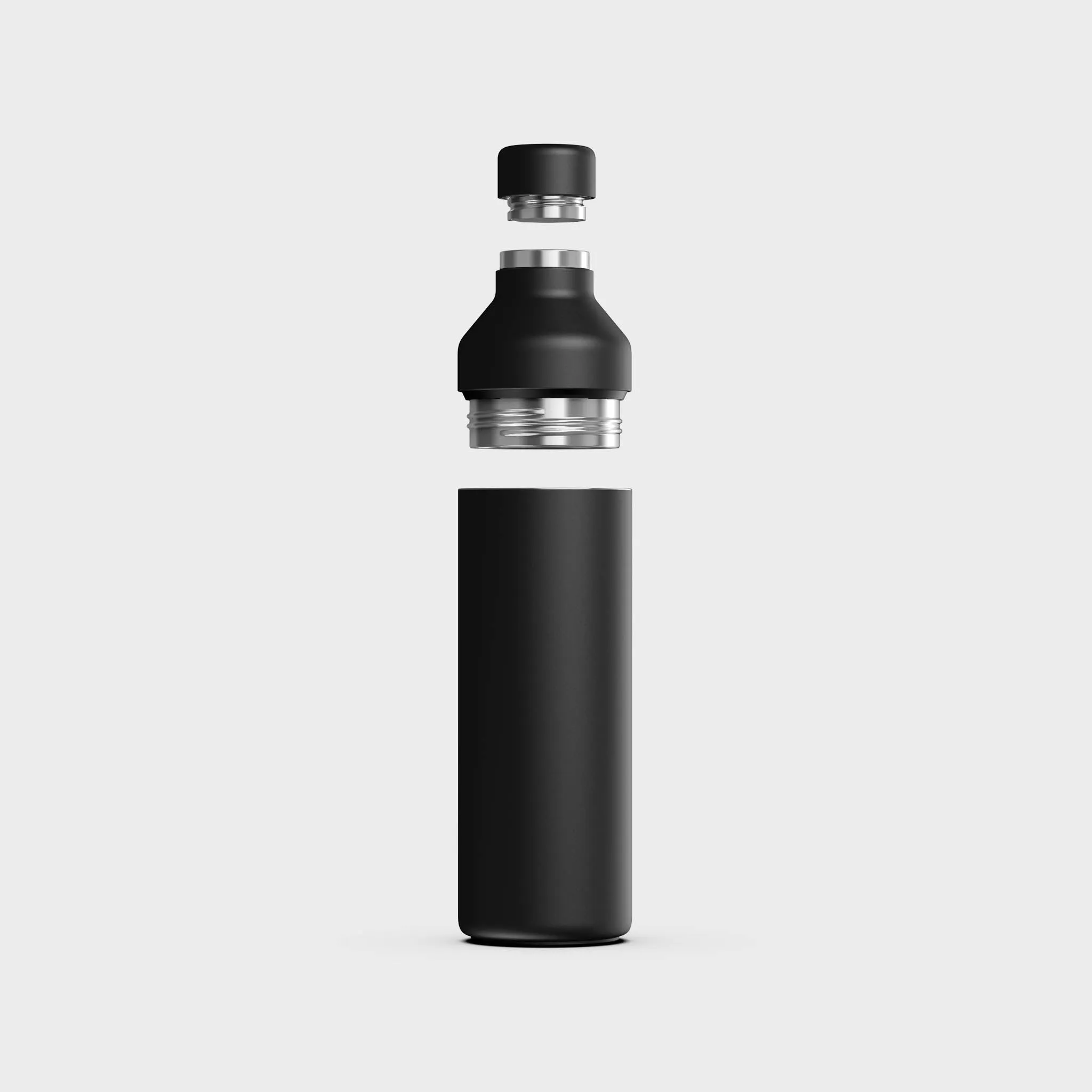 Hybrid Bottle - Recycled Stainless Steel, Black