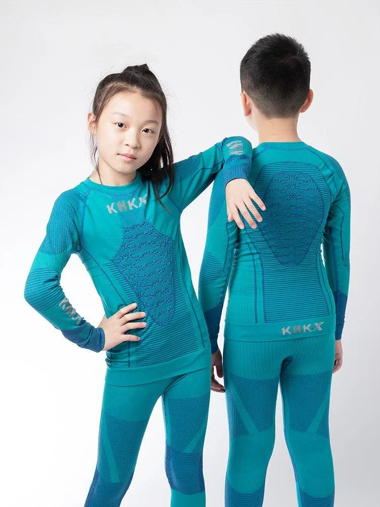 KHKX Winter Ski&Snowborad Seamless Thermal Base-layer Sets (For Kids)