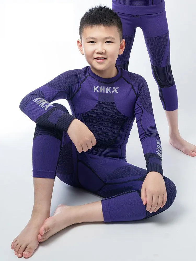 KHKX Winter Ski&Snowborad Seamless Thermal Base-layer Sets (For Kids)