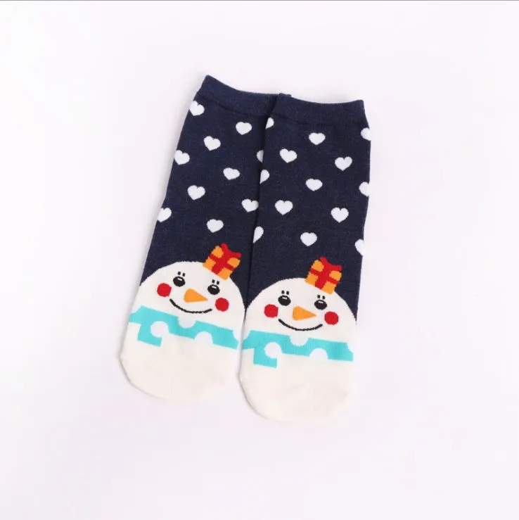 Ladies Christmas Cotton Socks, Cartoon Santa Socks Santa Claus Socks Holiday Socks For Christmas