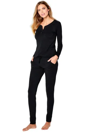 Long Sleeve Henley Loungewear Set