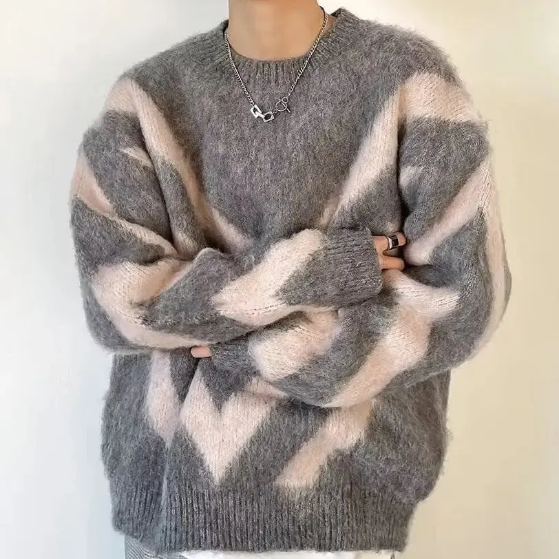 Loose And Lazy Style Warm Winter Stand Collar sweater