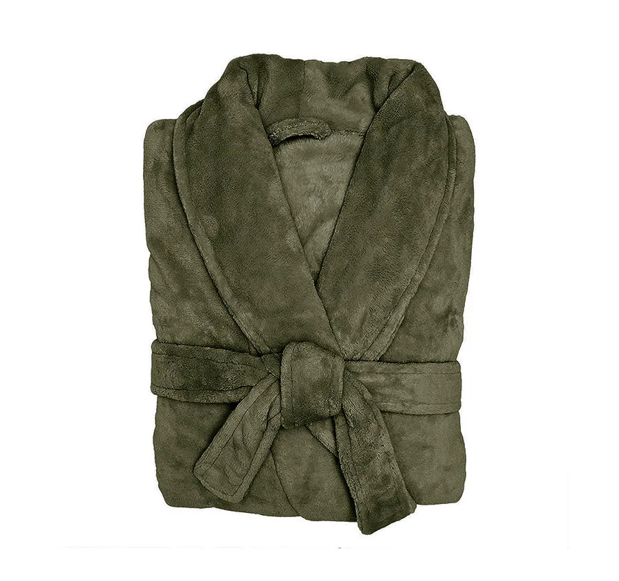 Microplush Bathrobe Range Olive