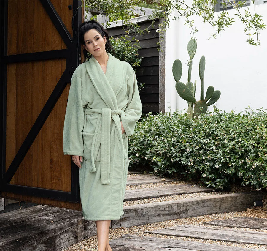 Microplush Bathrobe Range Sage