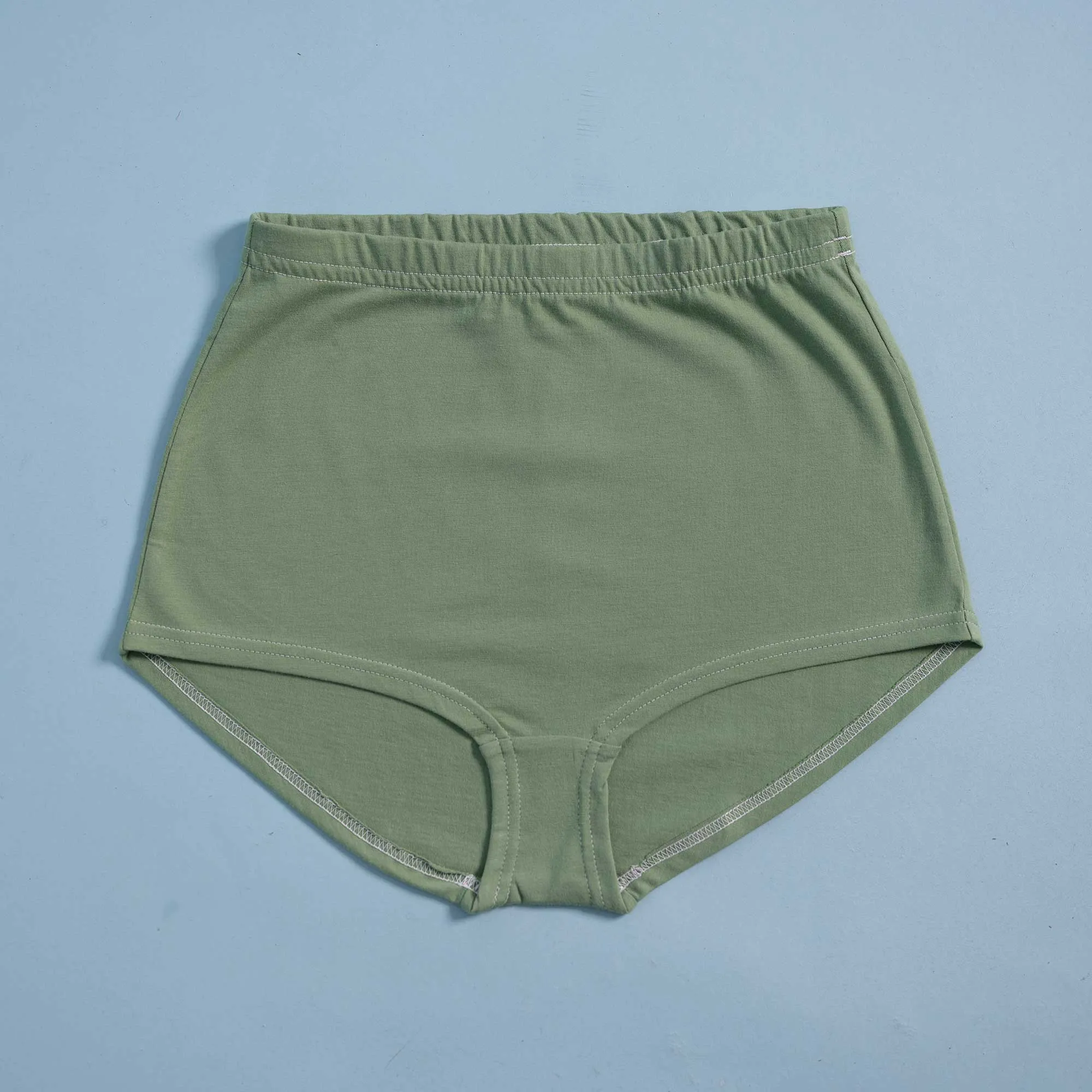 MIKI 100% Organic Prima Cotton Full Coverage Granny Panty (Covered Organic Elastic Waistband; OC Thread) (100% Biodegradable)