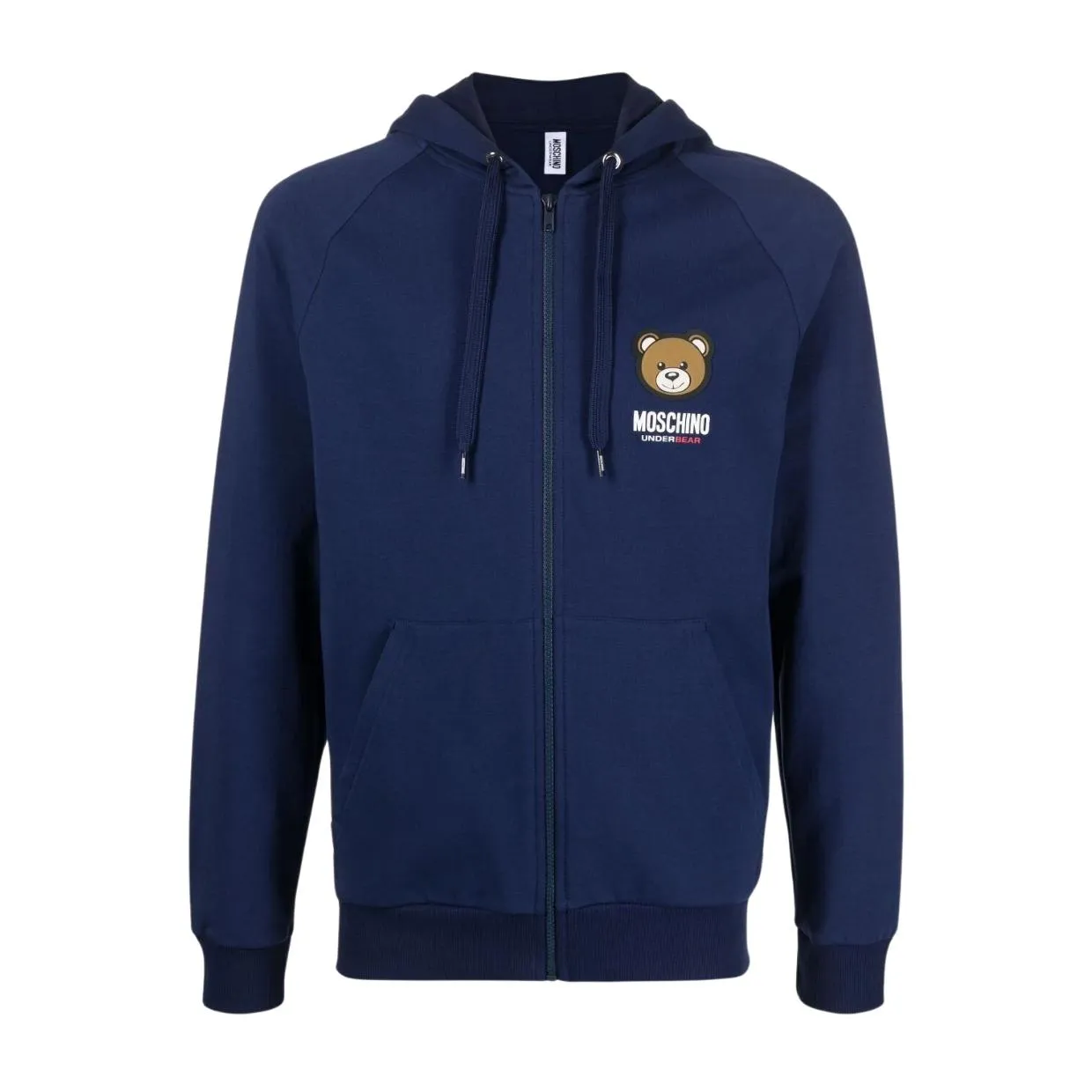 Moschino Underwear Teddy Bear Logo Navy Zip Hoodie