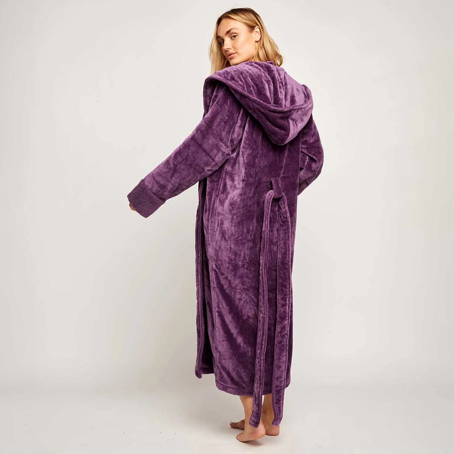 Organic Cotton Hooded Robe - Womens