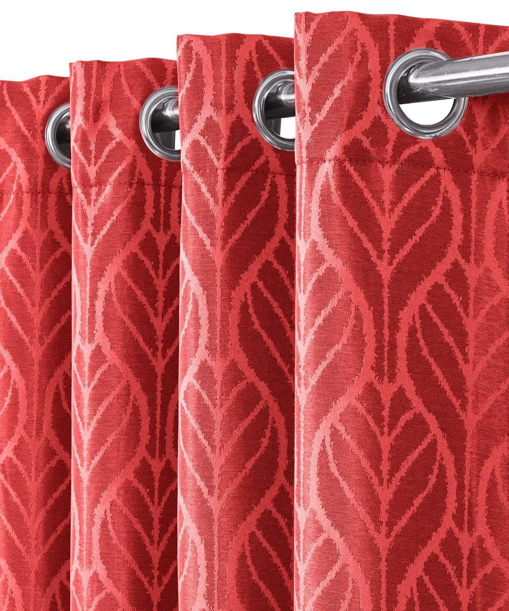 Pair Hilton Blackout Curtains Jacquard Thermal Insulated Set of 2 Panels