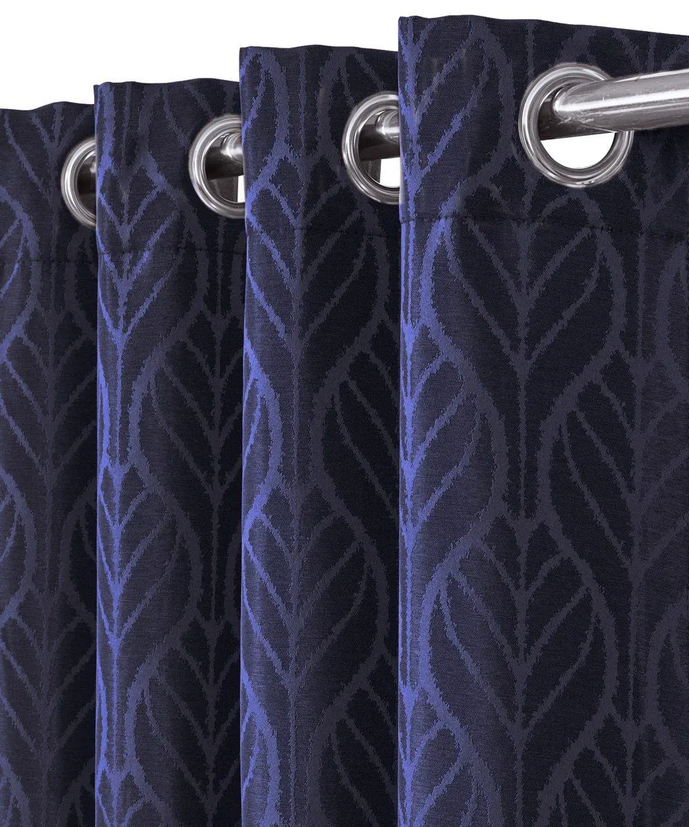 Pair Hilton Blackout Curtains Jacquard Thermal Insulated Set of 2 Panels