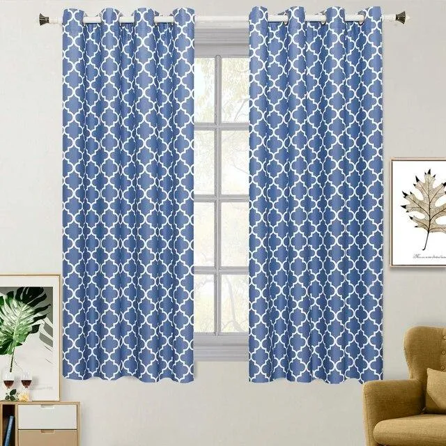 Periwinkle Meridian Room-Darkening Thermal Insulated Curtain Pair (Set of 2 Panels)