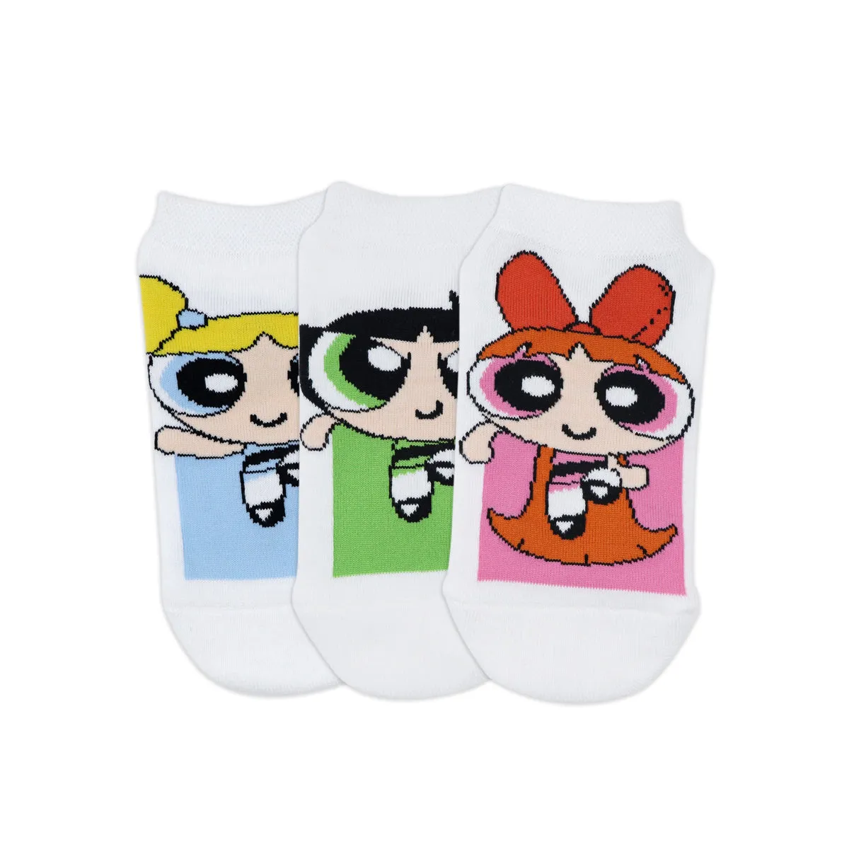 Powerpuff Girls Women Cushioned Low Cut Socks by Balenzia -(Pack of 3 Pairs/1U)