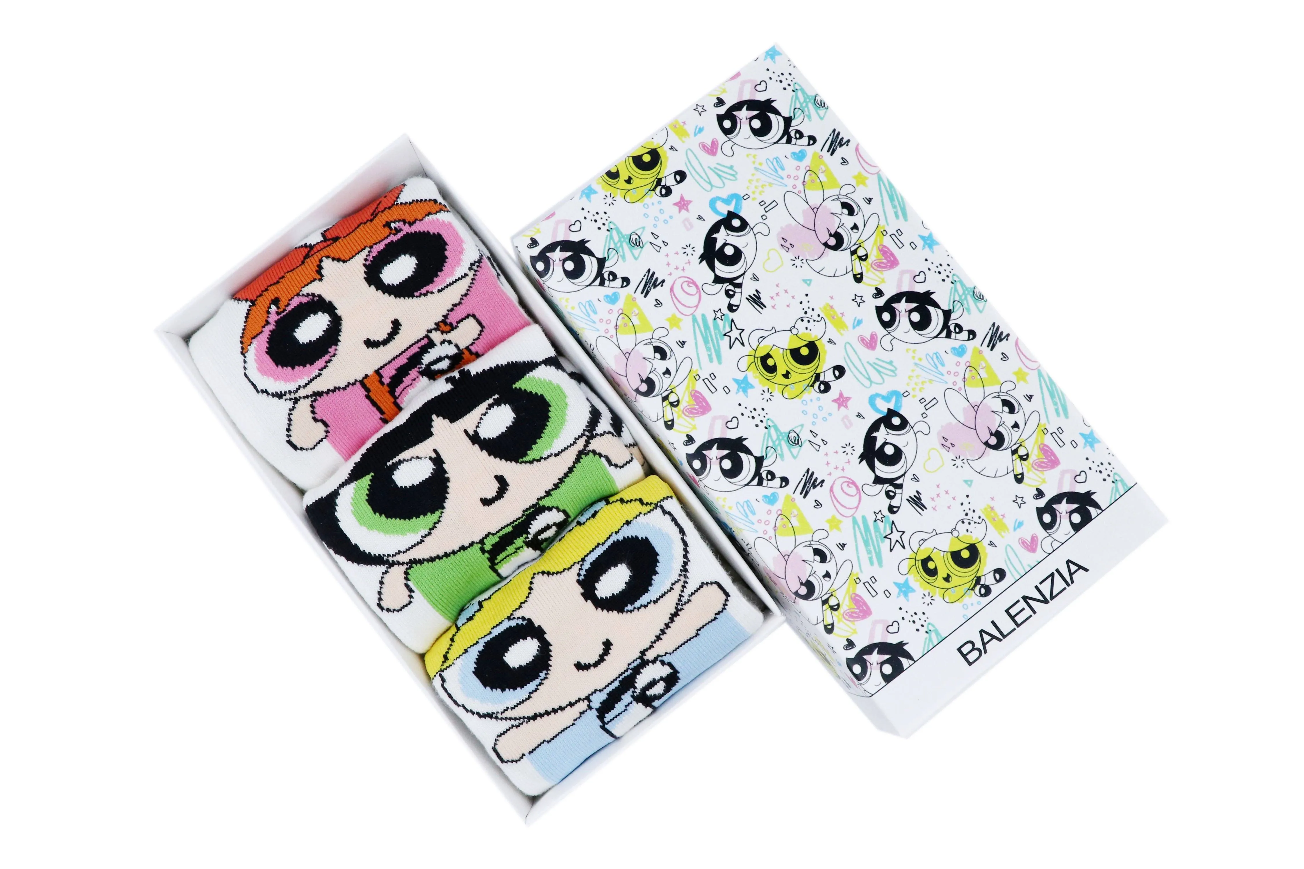 Powerpuff Girls Women Cushioned Low Cut Socks by Balenzia -(Pack of 3 Pairs/1U)