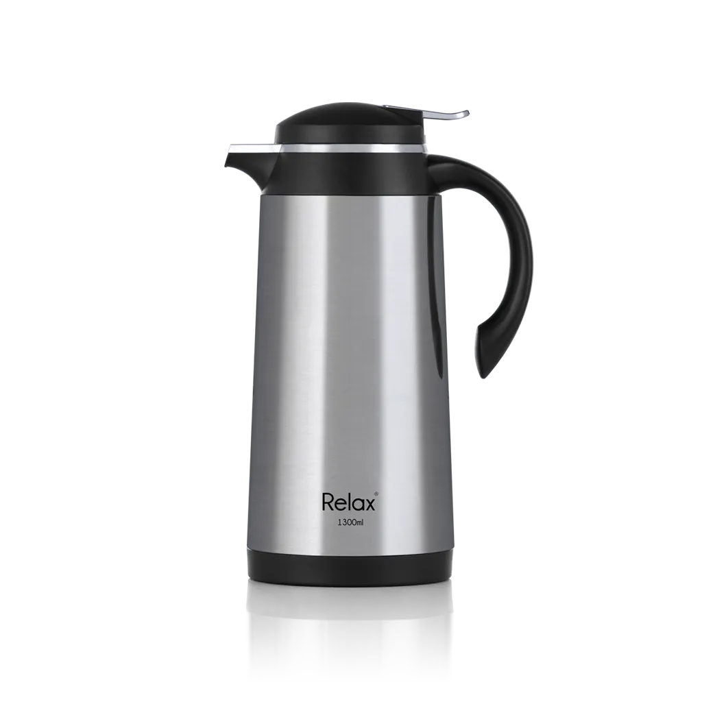 RELAX 1300ML 18.8 STAINLESS STEEL THERMAL CARAFE - BLACK (D4100 SERIES)