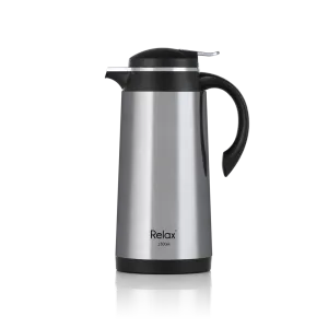 RELAX 1300ML 18.8 STAINLESS STEEL THERMAL CARAFE - BLACK (D4100 SERIES)