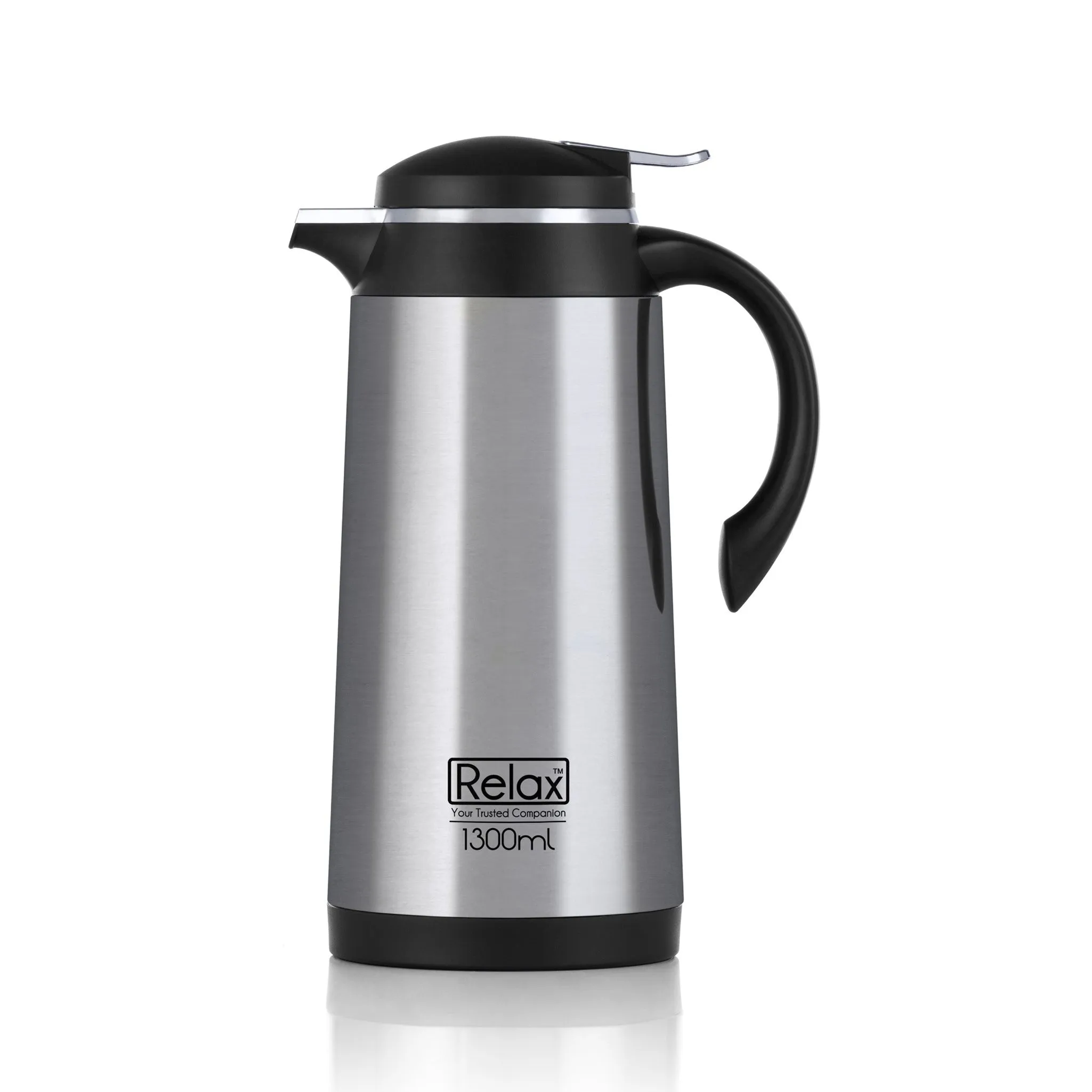 RELAX 1300ML 18.8 STAINLESS STEEL THERMAL CARAFE - BLACK (D4100 SERIES)