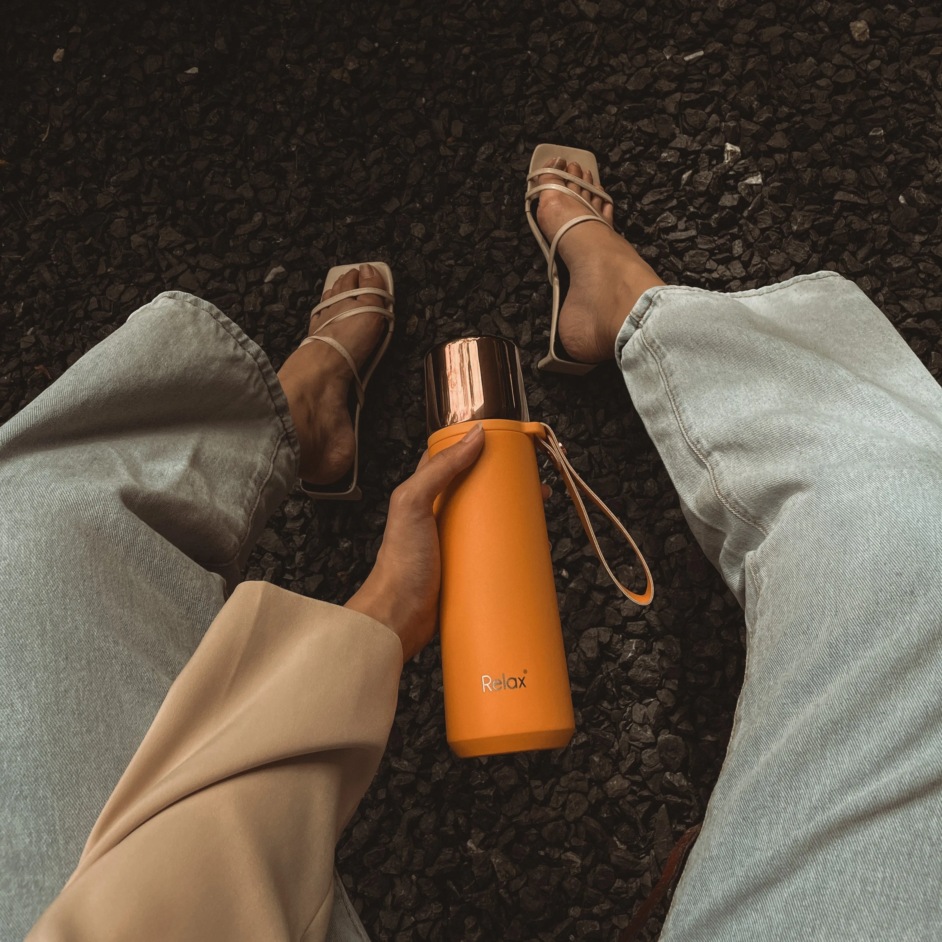 RELAX 500ML VINCCI STAINLESS STEEL THERMAL FLASK - MARIGOLD