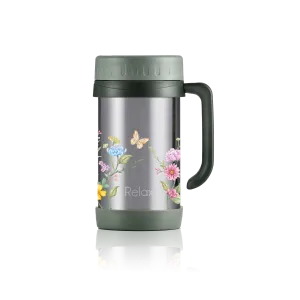 RELAX BLOOM COLLECTION 500ML CAMERON STAINLESS STEEL THERMAL MUG - CAMP