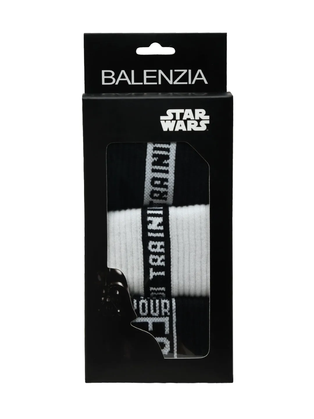 STAR WARS Gift Pack For Men- Classic Black & White - Jedi Training and Find Your Force-High Ankle Socks (Pack of 3 Pairs/1U)