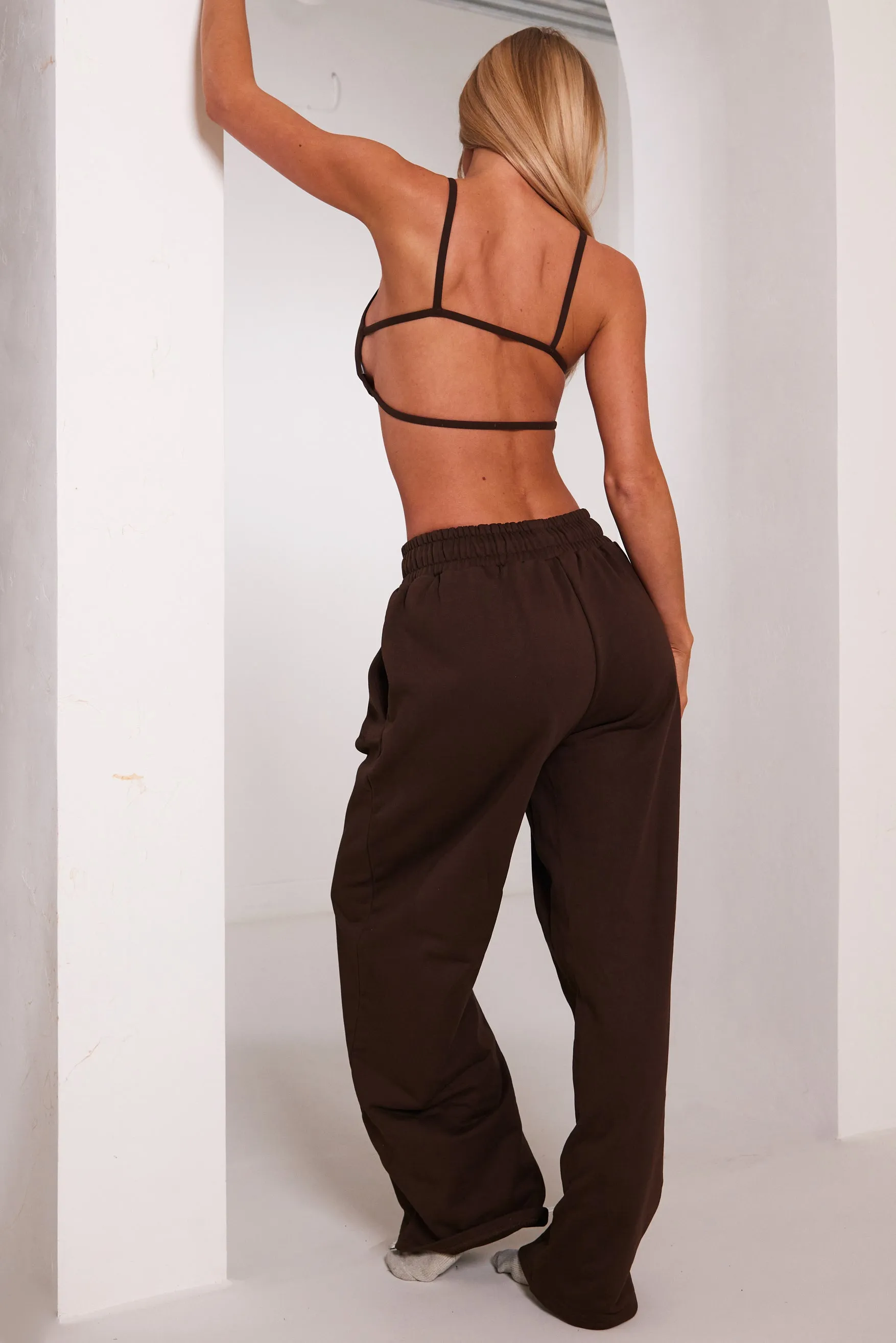 The Double strap sculpt bralet - Brown