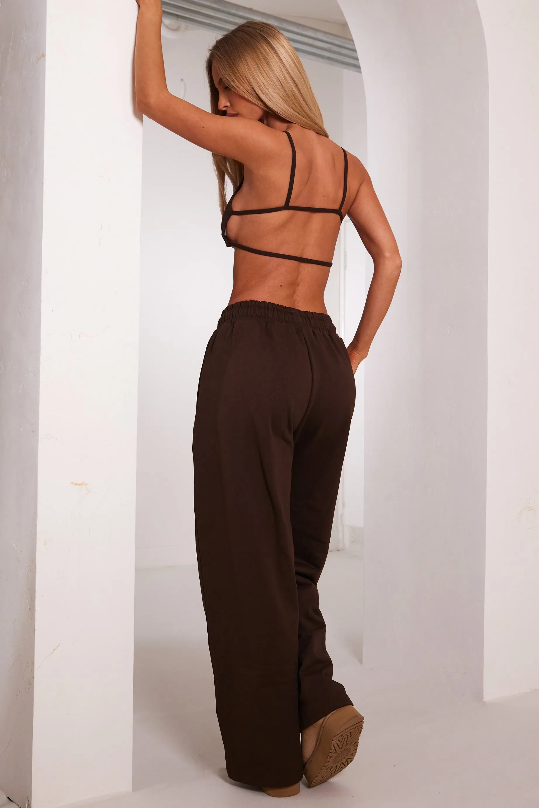 The Double strap sculpt bralet - Brown