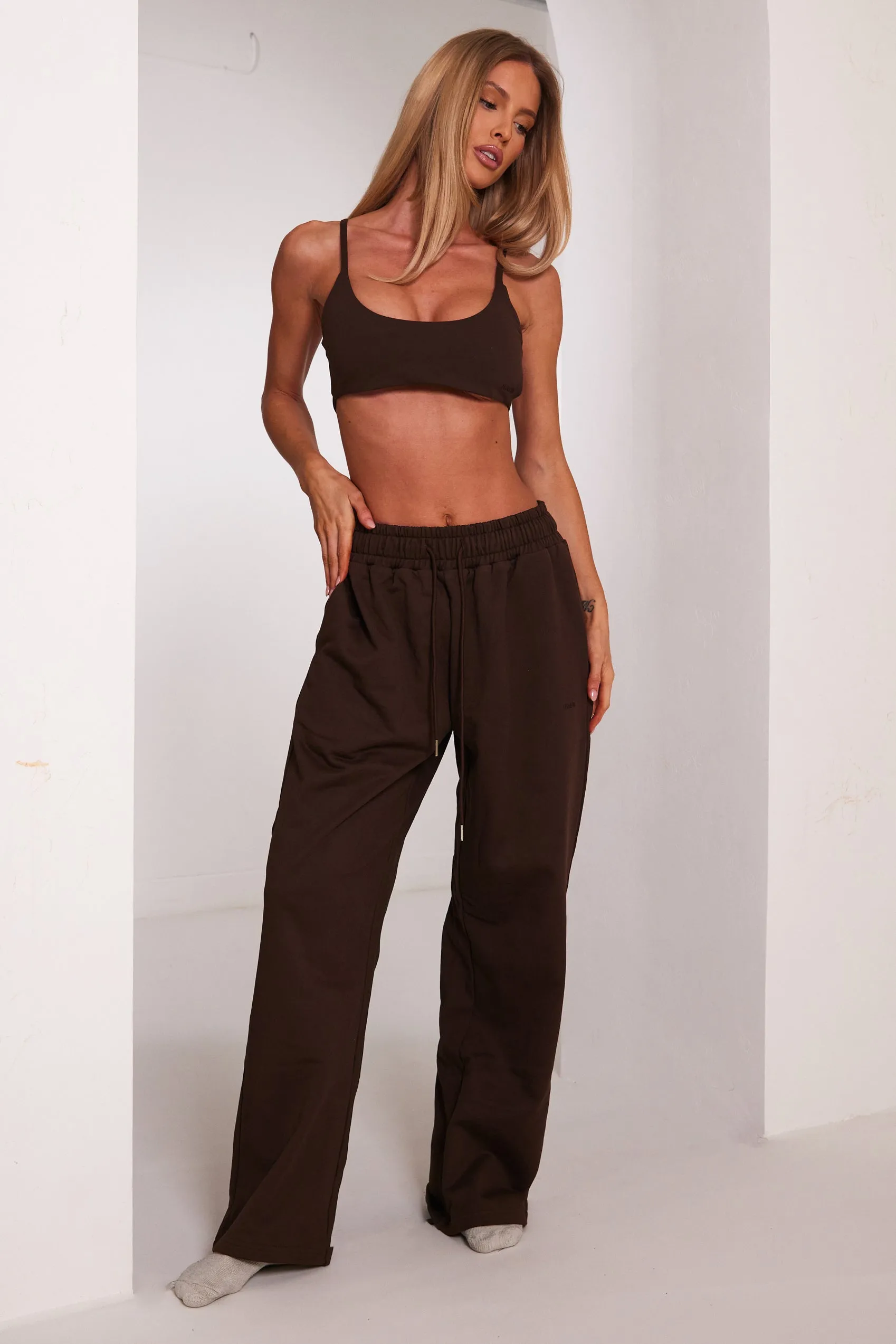 The Double strap sculpt bralet - Brown