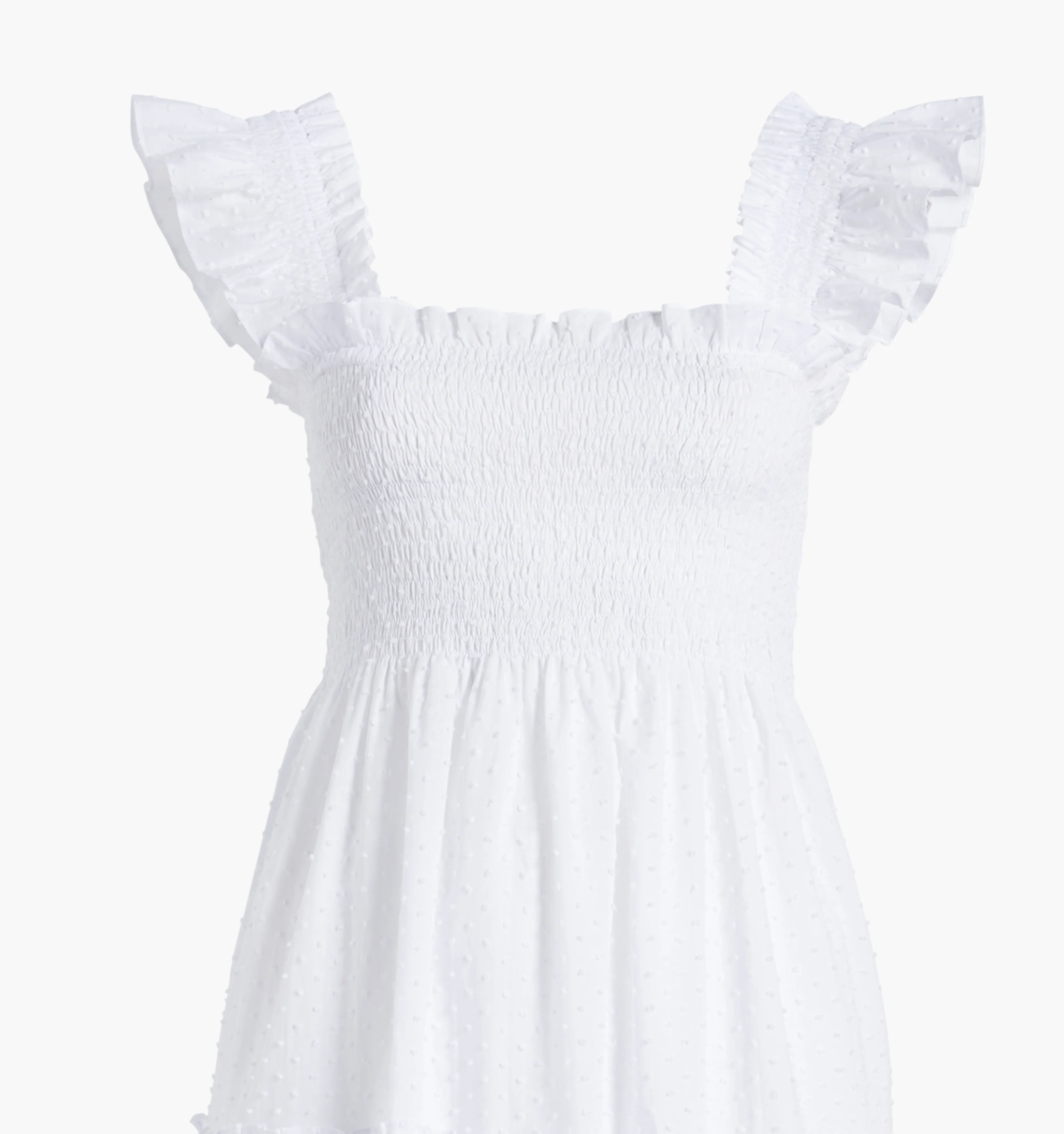 The Ellie Nap Dress - White Swiss Dot