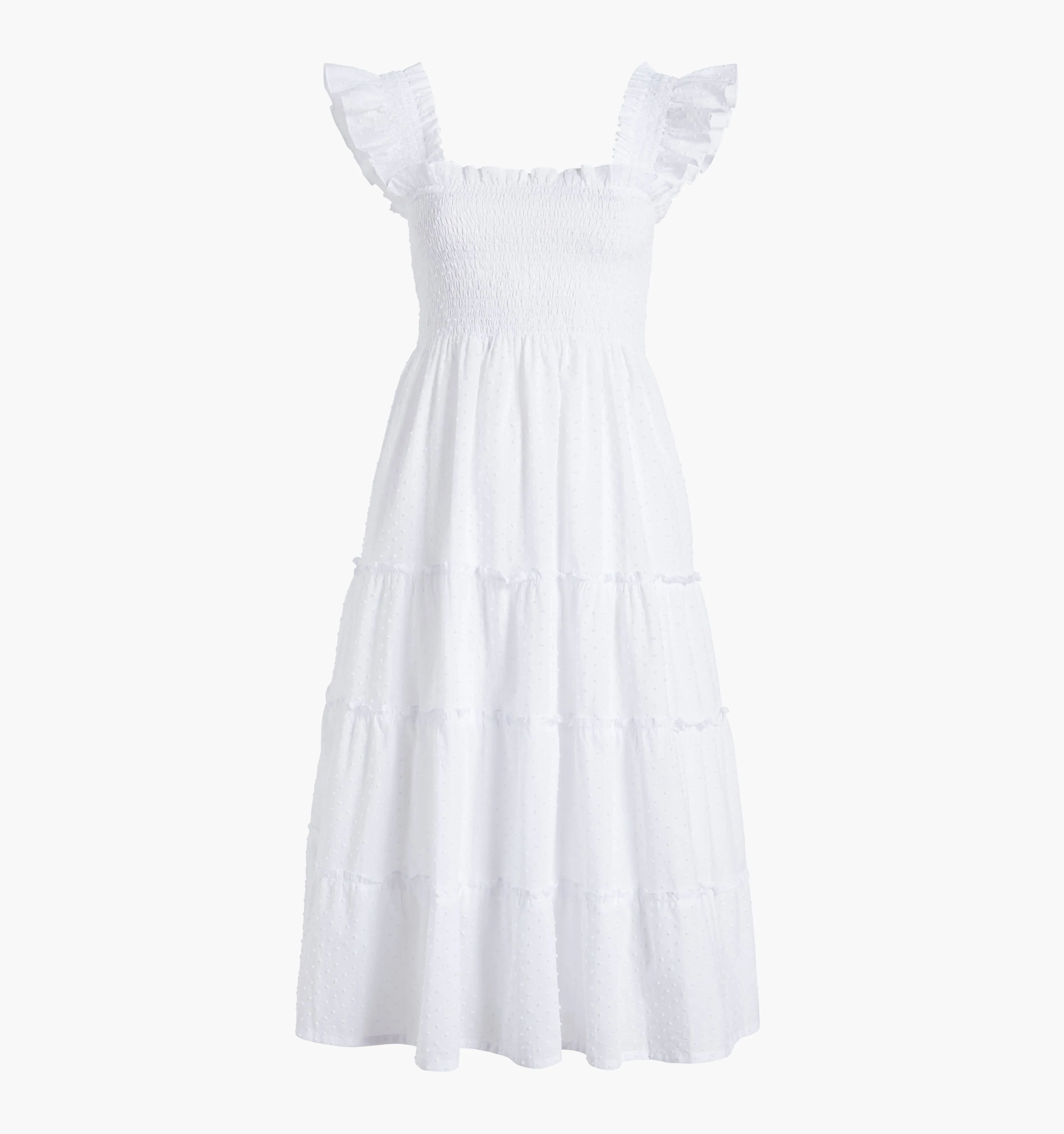 The Ellie Nap Dress - White Swiss Dot