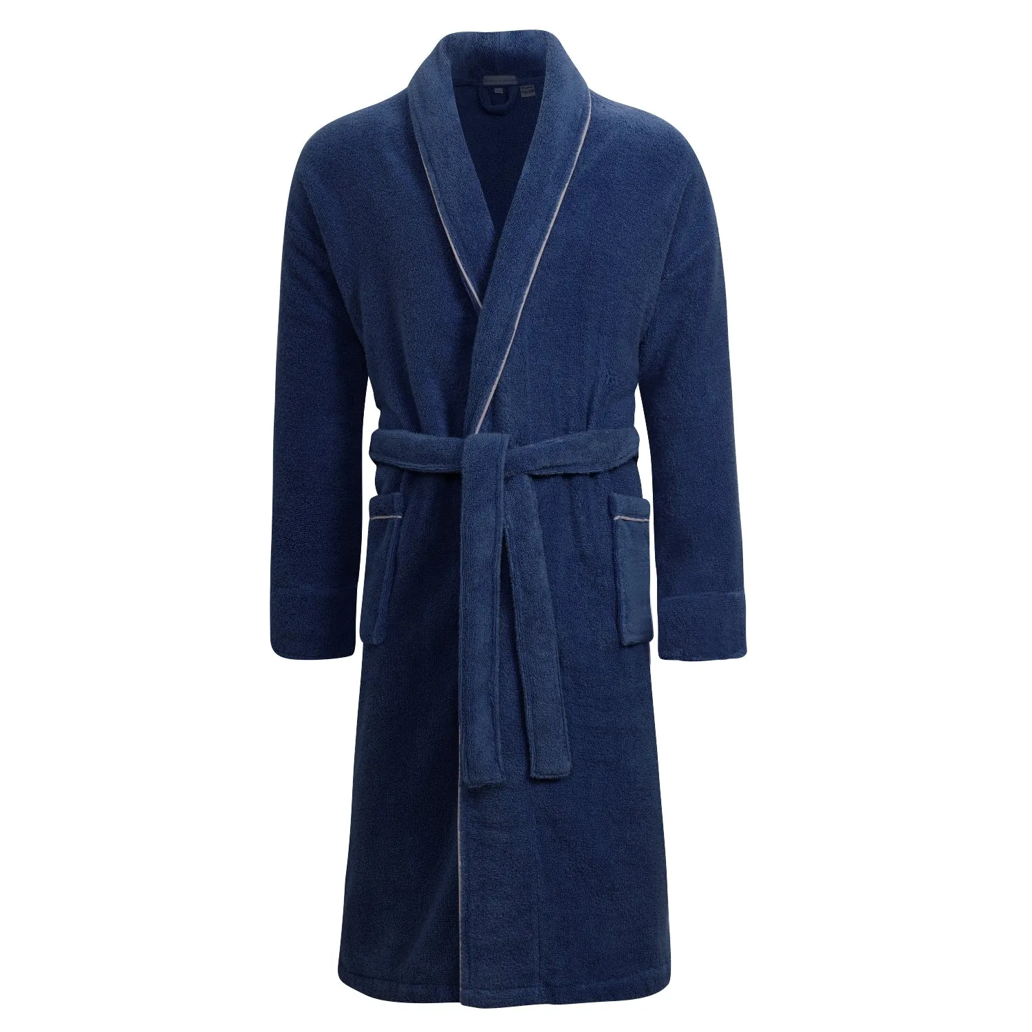 Women's Navy Towelling Bathrobe - Phoenix